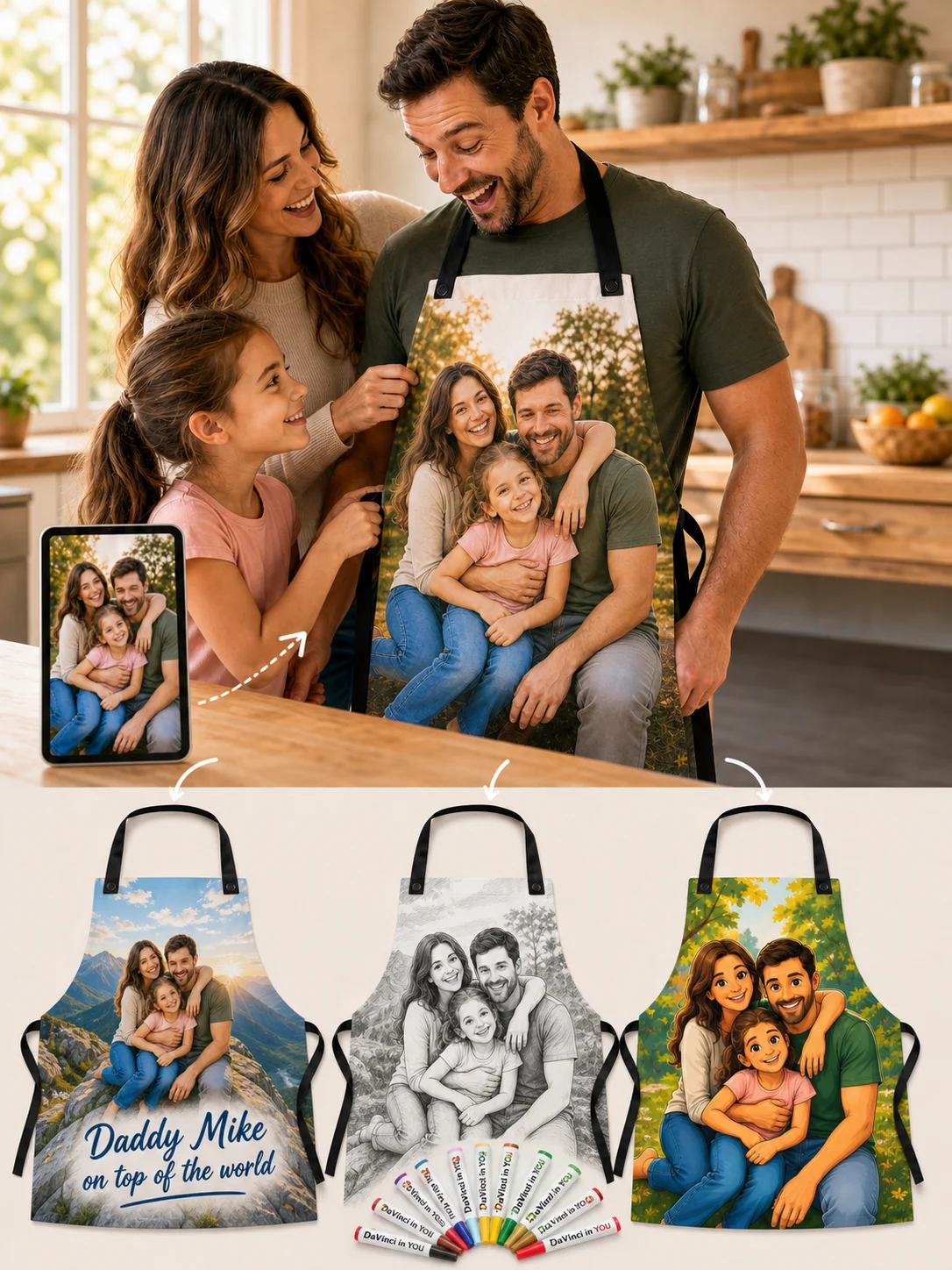 Custom Apron | Personalized Aprons for Men, Dad & Kitchen Gifts | Studio